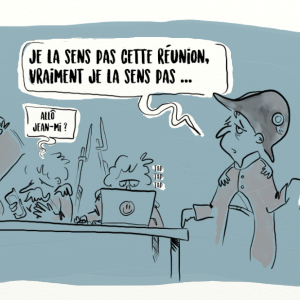 Illustration dessin réunion Napoleon